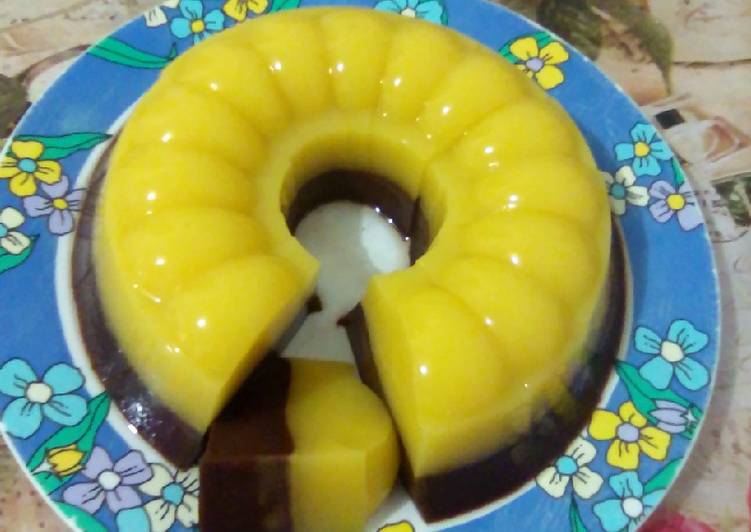 Cara membuat Puding Jagung Coklat  yang Bisa Manjain Lidah