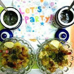 A picture of Sweet potato (shakarkandi) chaat.