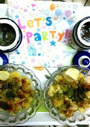 A picture of Sweet potato (shakarkandi) chaat.