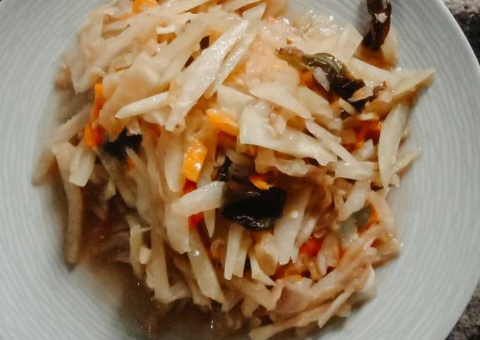 Cara Gampang Menyiapkan 25. Tumis pepaya jadul, Enak