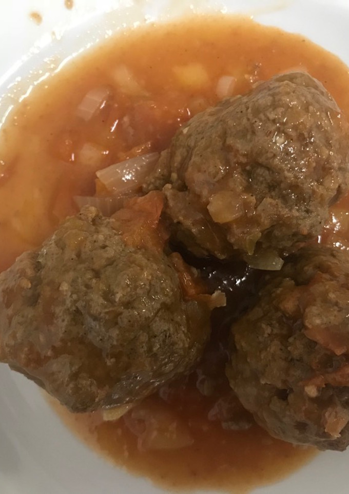 Una foto de Albóndigas de res a la criolla