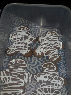 Una foto de Galletas de momia halloween