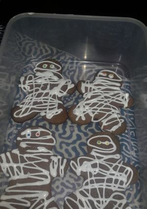 Una foto de Galletas de momia halloween 