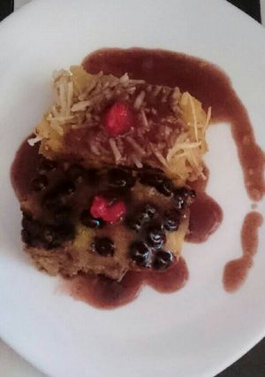 Foto resep Bread Pudding with Choco Vla