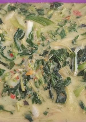Foto resep Santan sayur Pakis, sayur Gedi dan Bunga pepaya