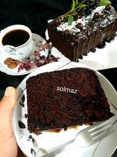 عکسی از دستور کیک دبل چاکلت موزی solmaz