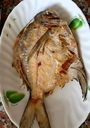 脆皮乾煎白鯧魚 的食譜成品照片