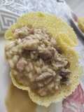 Risoto de costelinha de porco com bacon