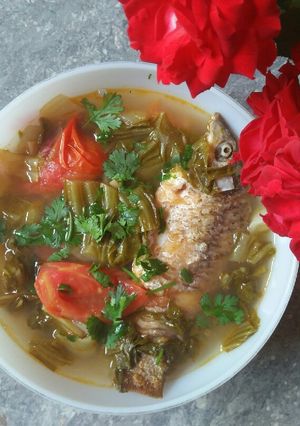 Hình của món Canh Cá diếc cải chua.