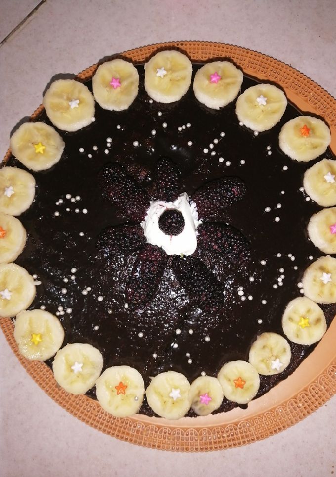 عکسی از دستور کیک روکش شکلاتی