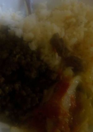 A picture of Carrot rice with greengrams.