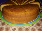 Una foto de bizcochuelo de mandarinas