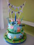 Torta de pepa pig cumpleaños de mellizos