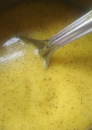 A picture of Dhokla curry.