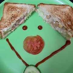 A picture of Jhatpat chana chaat sandwich.