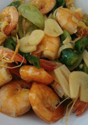 Foto resep Tumis Udang Cabe Ijo