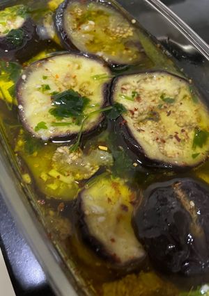 Una foto de Berenjenas al escabeche