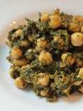 Garbanzos con espinacas esparragadas
