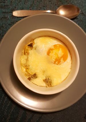Une photo de Oeuf cocotte fondue de poireaux