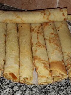 Una foto de Panqueques con dulce de leche