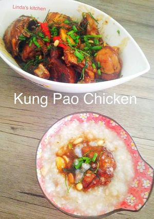 Hình của món Gongbaojiding or Kung Pao Chicken (Gà Kung Pao).