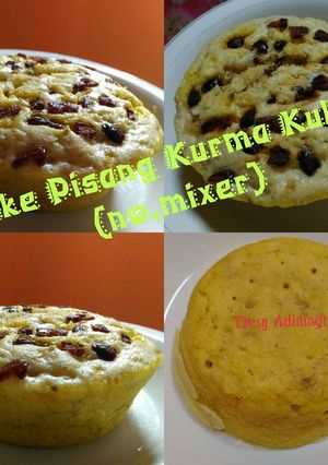 Foto resep Cake Pisang Kurma Kukus (No. Mixer)