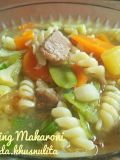 Foto resep Sop Daging Makaroni by arinda