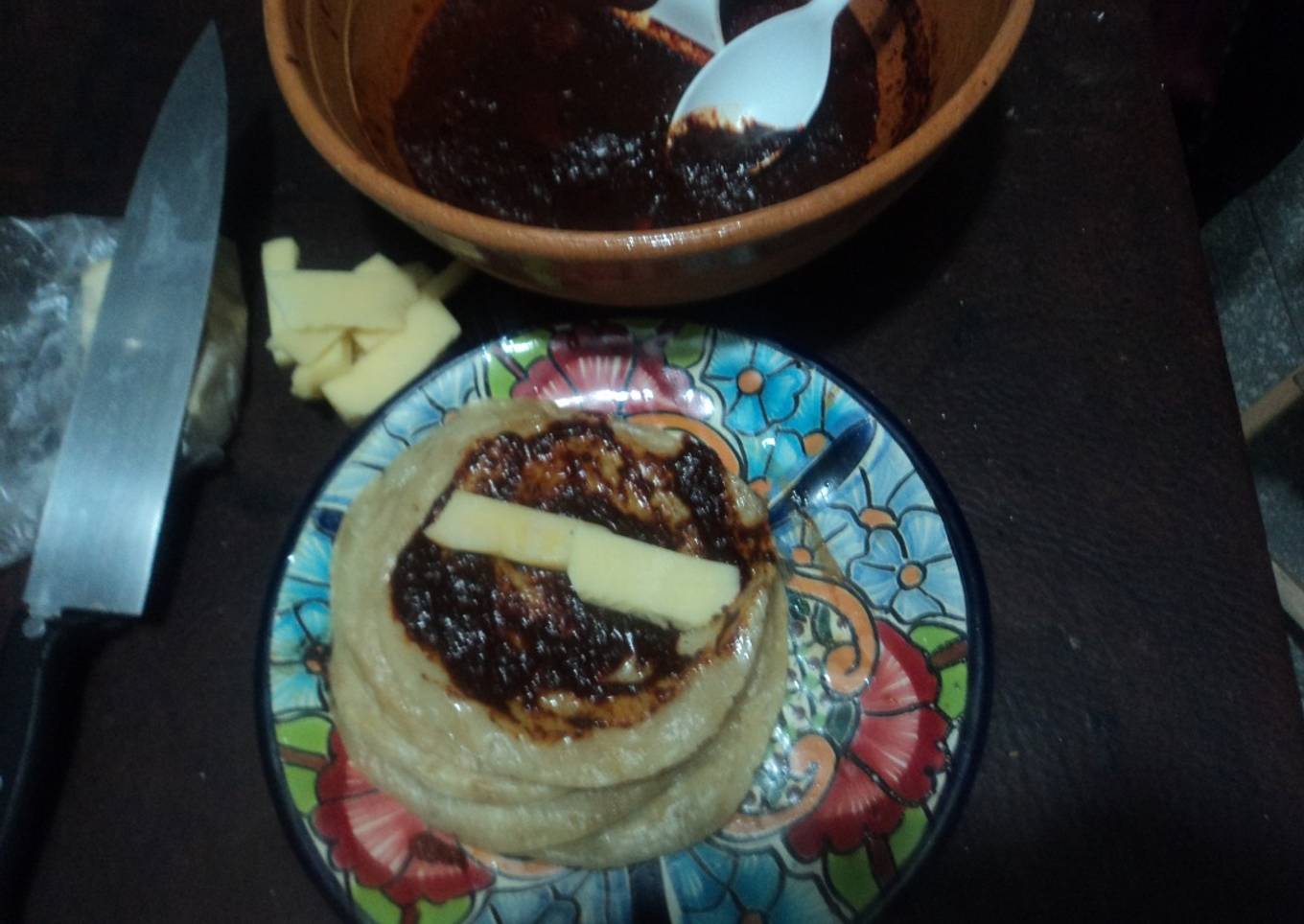 Quesadillas con mole, México