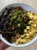 Fly's Head Noodles (Chive Flower and Ground Pork Noodles)