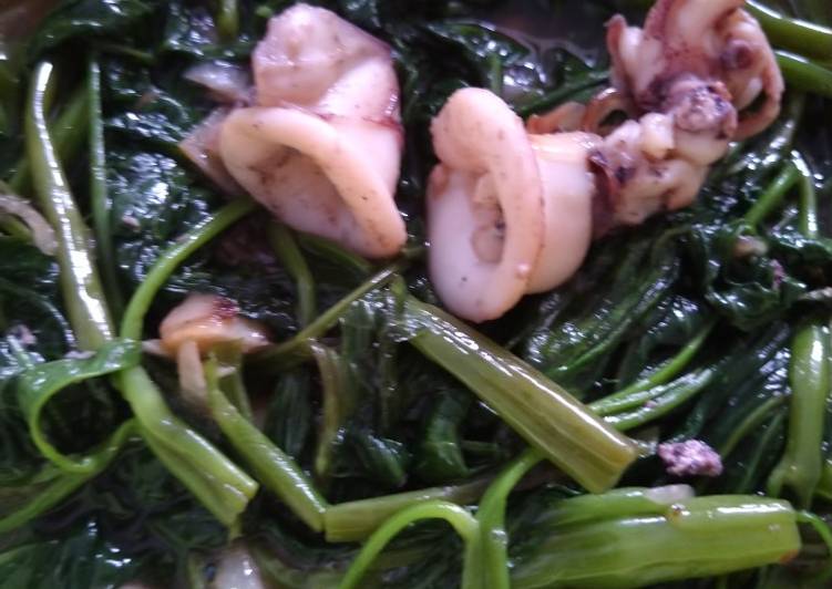 Oseng cumi kangkung