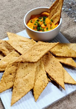 Una foto de 🫘🫓 Crackers de garbanzos 🫓🫘