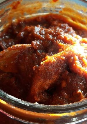 A picture of Homemade chipotle in adobo.