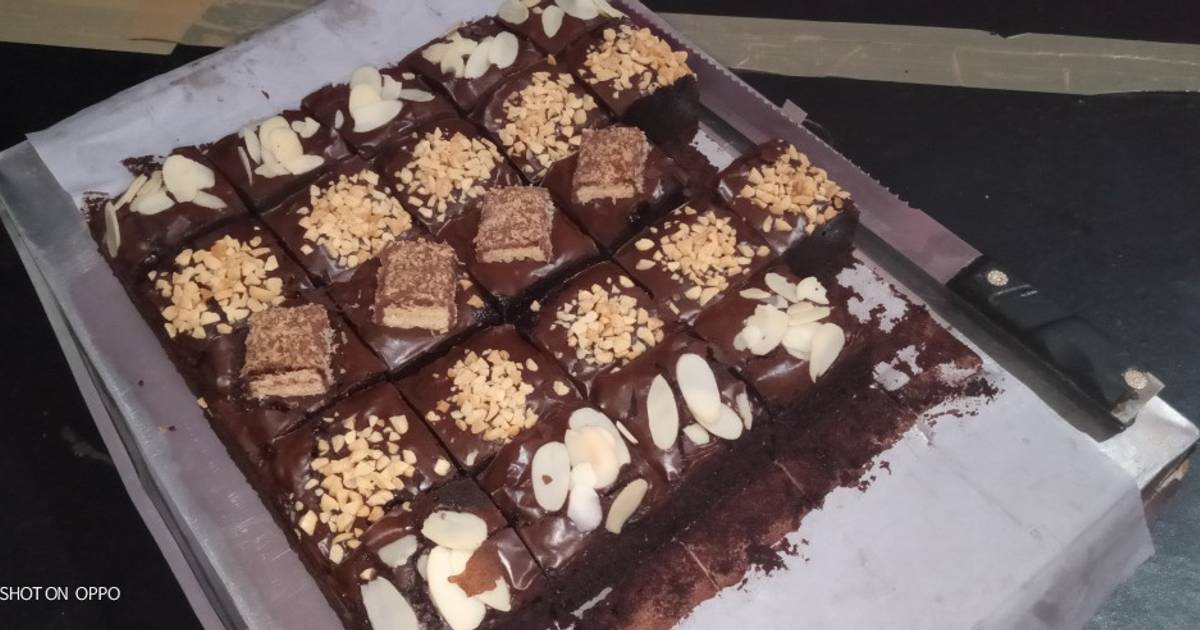 Resep Brownies Shiny Crust Loyang Sekat Oleh Dapur Ungek Cookpad