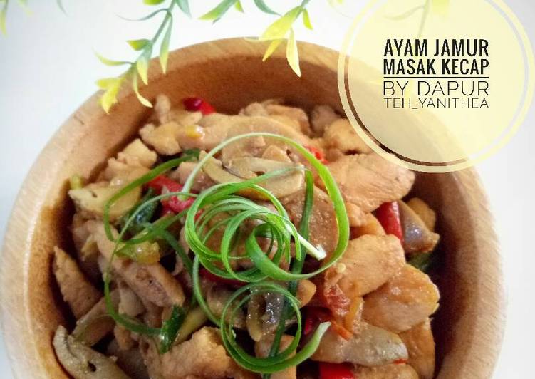 Ayam Jamur Masak Kecap (#pr_adakecapmanisnya)