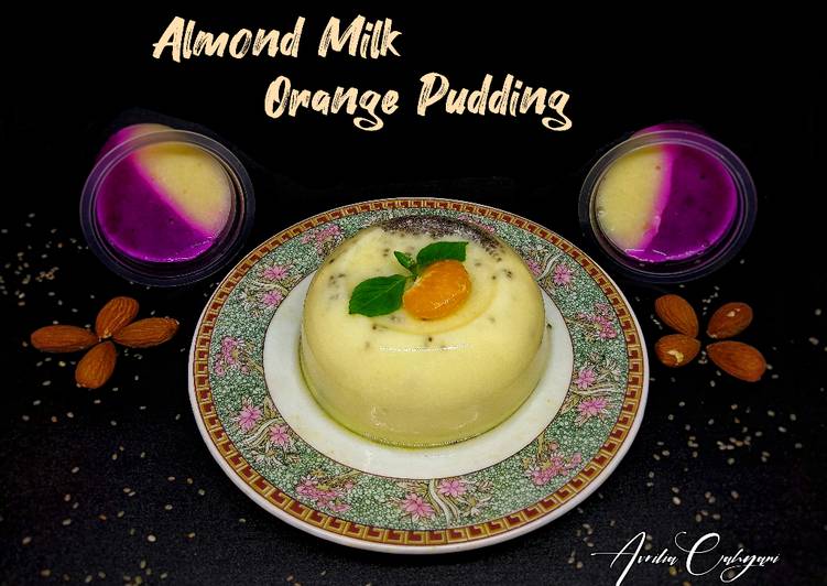 Almond Milk Orange Pudding (Pudding Sehat)