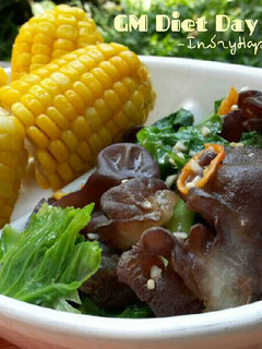 Foto resep Menu Diet GM hari ke 2, Tumis Cuciwis Jamur Kuping + Jagung Rebus (Makan siang)