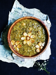 عکسی از دستور آش گندم وسبزی