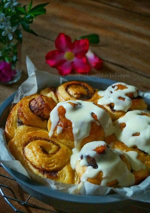 Foto resep ROTI CINNAMON ROLL with CREAMCHEESE FROSTING
