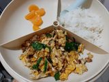 ไข่เจียวหมูสับผักบุ้ง สูตรเด็ก 1 ขวบ