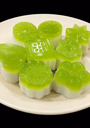 Hình của món SP.0538 - Rau Câu Hạnh Nhân Lá Dứa.