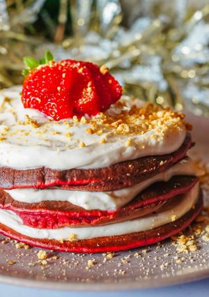 Foto principal de Tortitas Red Velvet VIPS saludables