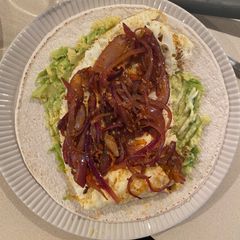 A picture of Egg tacos 🍳🌮.