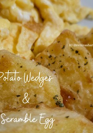 Foto resep Mpasi Simple Potato Wedges & Scramble Egg