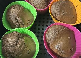 Ατομικά κεκάκια (muffins) Σοκολάτας στο air fryer