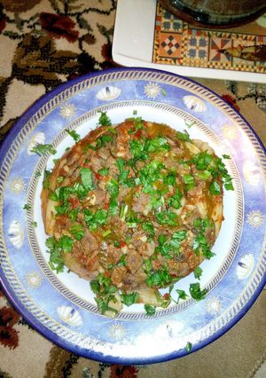 صورة لوصفة طاجن مكرونه بالكبده