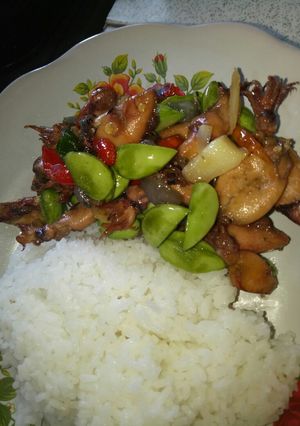 Foto resep Baby Cumi asin sambel pete