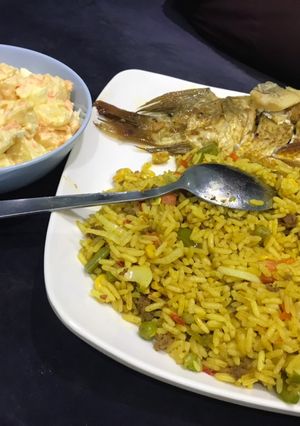 A picture of Butter fried rice.
