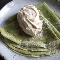Matcha Crepes with Chestnut Cream A picture of Matcha Crepes with Chestnut Cream.