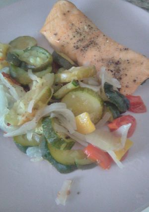 Une photo de Pavé de saumon au multicuiseur lidl (équivalent du Cookeo)
