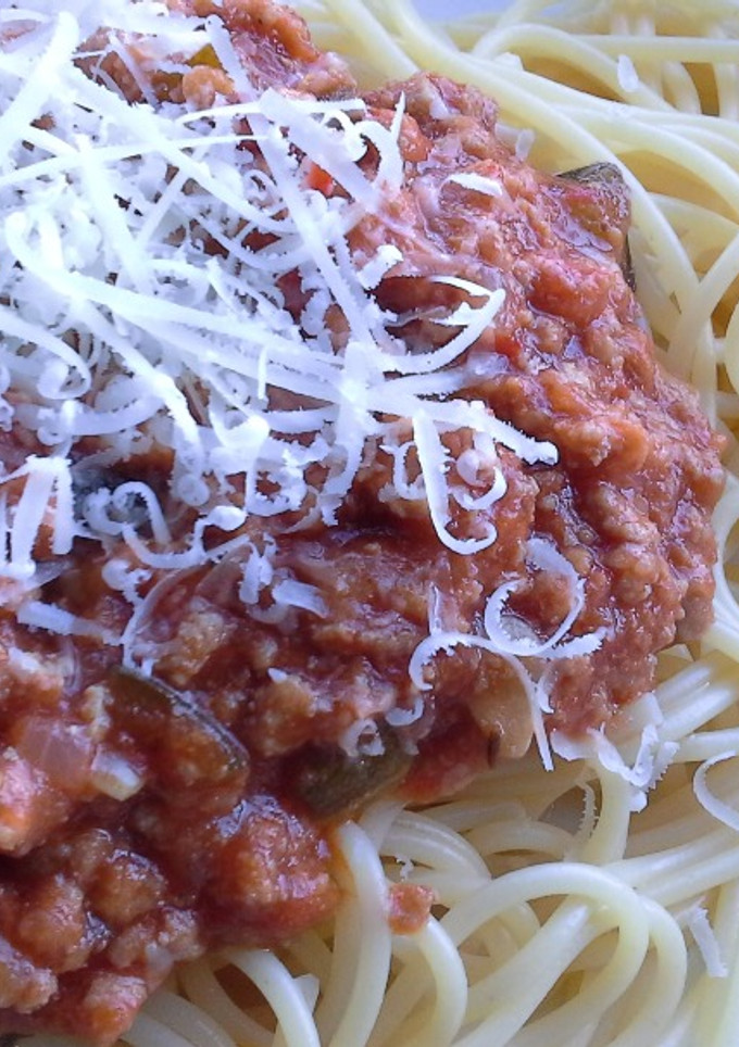 Una foto de Spaguetti con boloñesa de verduras